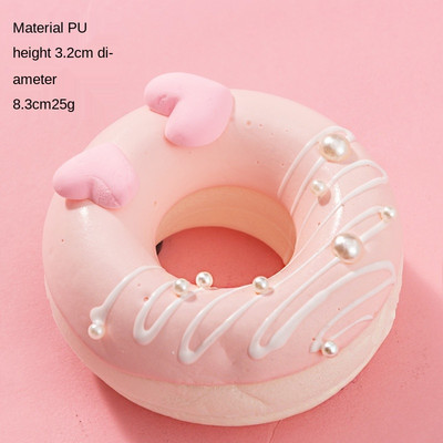 Προσομοίωση Τεχνητό Ροζ Πράσινο Λευκό Χαριτωμένο ντόνατς Τούρτα Προσομοίωση Ψωμί Τούρτα Διακόσμηση σπιτιού Εμφάνιση Γαμήλια διακόσμηση