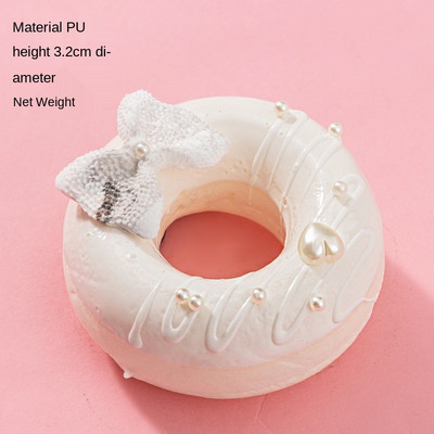 Προσομοίωση Τεχνητό Ροζ Πράσινο Λευκό Χαριτωμένο ντόνατς Τούρτα Προσομοίωση Ψωμί Τούρτα Διακόσμηση σπιτιού Εμφάνιση Γαμήλια διακόσμηση