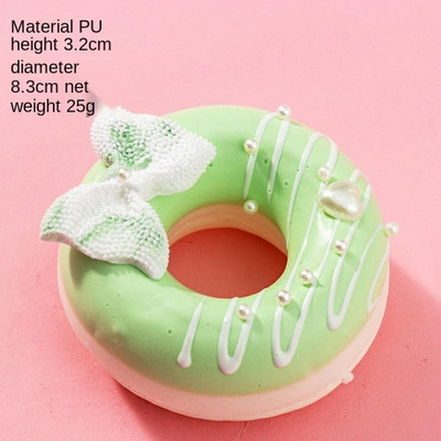 Προσομοίωση Τεχνητό Ροζ Πράσινο Λευκό Χαριτωμένο ντόνατς Τούρτα Προσομοίωση Ψωμί Τούρτα Διακόσμηση σπιτιού Εμφάνιση Γαμήλια διακόσμηση