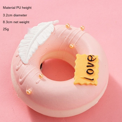 Προσομοίωση Τεχνητό Ροζ Πράσινο Λευκό Χαριτωμένο ντόνατς Τούρτα Προσομοίωση Ψωμί Τούρτα Διακόσμηση σπιτιού Εμφάνιση Γαμήλια διακόσμηση