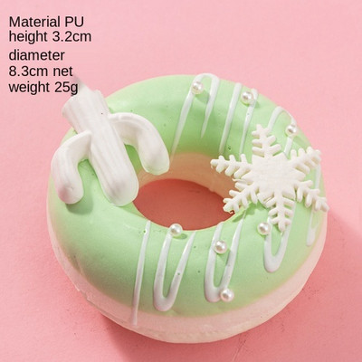 Προσομοίωση Τεχνητό Ροζ Πράσινο Λευκό Χαριτωμένο ντόνατς Τούρτα Προσομοίωση Ψωμί Τούρτα Διακόσμηση σπιτιού Εμφάνιση Γαμήλια διακόσμηση