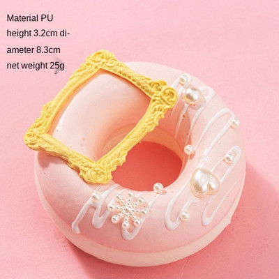 Προσομοίωση Τεχνητό Ροζ Πράσινο Λευκό Χαριτωμένο ντόνατς Τούρτα Προσομοίωση Ψωμί Τούρτα Διακόσμηση σπιτιού Εμφάνιση Γαμήλια διακόσμηση