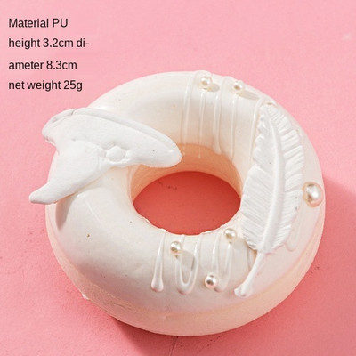 Προσομοίωση Τεχνητό Ροζ Πράσινο Λευκό Χαριτωμένο ντόνατς Τούρτα Προσομοίωση Ψωμί Τούρτα Διακόσμηση σπιτιού Εμφάνιση Γαμήλια διακόσμηση