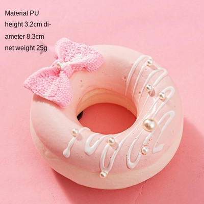 Προσομοίωση Τεχνητό Ροζ Πράσινο Λευκό Χαριτωμένο ντόνατς Τούρτα Προσομοίωση Ψωμί Τούρτα Διακόσμηση σπιτιού Εμφάνιση Γαμήλια διακόσμηση