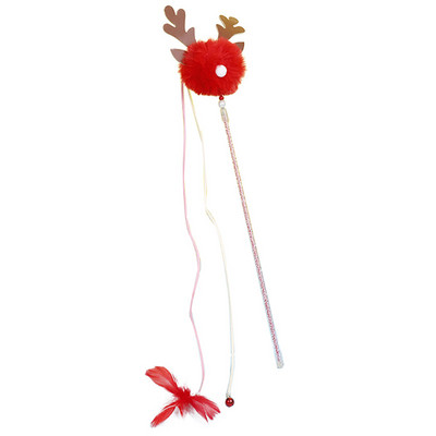 Ραβδί παιχνιδιών γάτας Legendog Funny βελούδινο διαδραστικό ραβδί γατάκι Teaser ραβδί για τα Χριστούγεννα Αξεσουάρ για γατάκια Προϊόντα για κατοικίδια