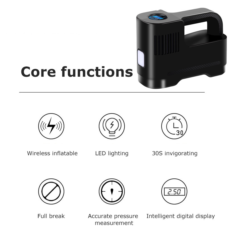 150 PSI autós légkompresszor DC 12V digitális gumiabroncs-felfújó légszivattyú Hordozható automatikus légszivattyú autós motorkerékpár LED-es könnyű gumiabroncs szivattyúhoz