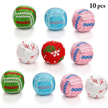 Legendog 10Pcs Ενδιαφέροντα Super Cute Catnip Toys Ball Μικρή Σκύλος Γάτα Παιχνίδια για κατοικίδια Προστατευτικά Μπάλες για Γάτα Παιχνίδια Προμήθειες για κατοικίδια