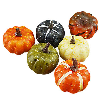 6 DB Halloween tök szimulált dekoratív aranyos mini sütőtök kis mesterséges sütőtök fotó kellékek fesztivál party dekoráció