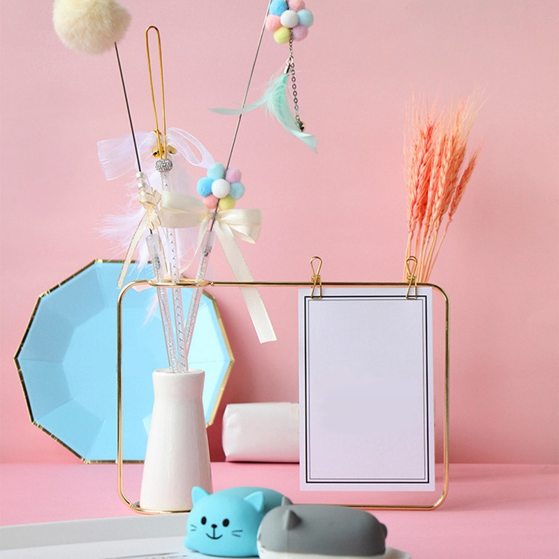 3 DB macska interaktív játék Vicces hamis toll pálca Színes plüss macska golyóstoll macska teaser mesterséges játék cica macska kellékek