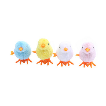 Legendog 8PCS Сладка котка Плюшена играчка Смешно сладко скачащо пиле Играчка Wind Up Chick Toy Интерактивна драскаща играчка за домашни любимци Консумативи