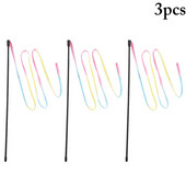 Legendog 3db macska ugrató pálca cica Vicces színes pálcafüzér interaktív szivárványszalag macskák interaktív pálca kisállatkellékek