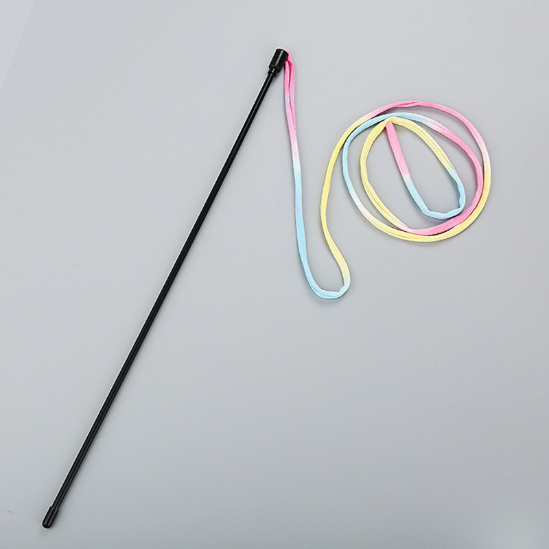 Legendog 3db macska ugrató pálca cica Vicces színes pálcafüzér interaktív szivárványszalag macskák interaktív pálca kisállatkellékek