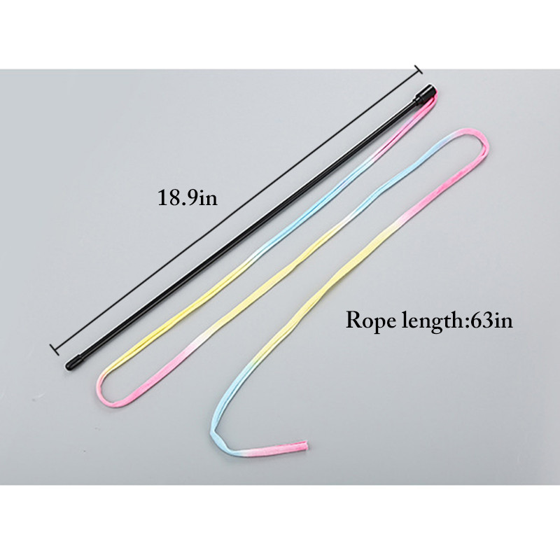 Legendog 3db macska ugrató pálca cica Vicces színes pálcafüzér interaktív szivárványszalag macskák interaktív pálca kisállatkellékek