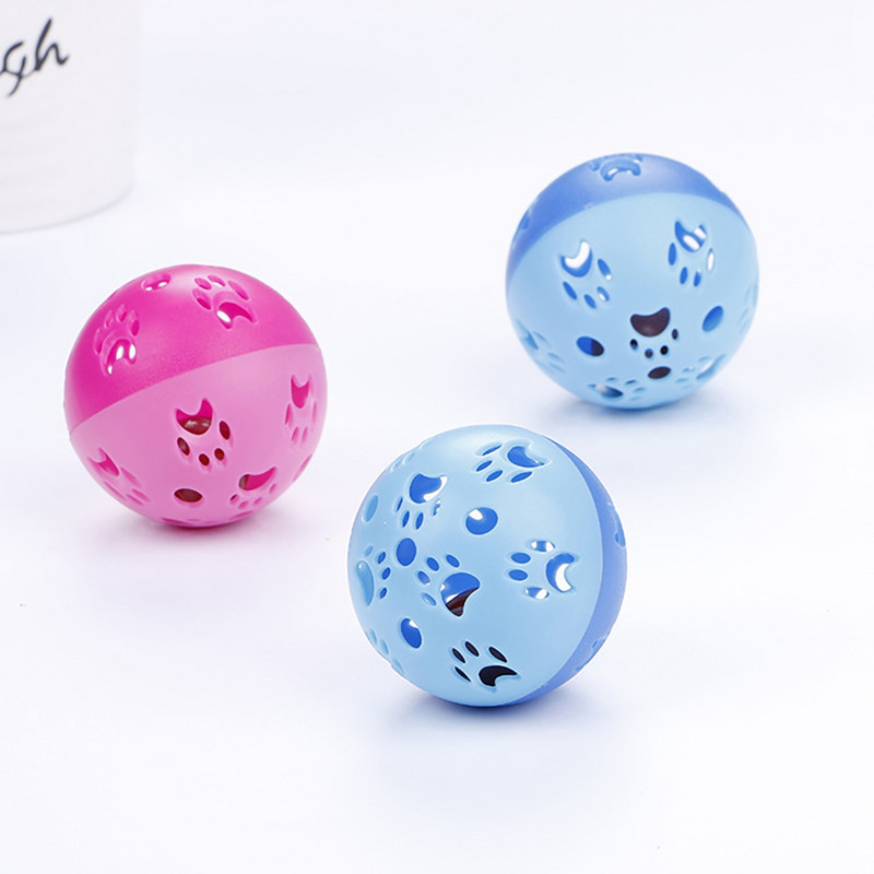 Legendog 5pc Hollow Ball Cat Toys Kitten Bell Toy Cat Rattle Toy Kitten Cat Toys Πλαστικές μπάλες παιχνιδιού για προμήθειες για γάτες Catch