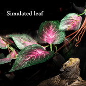 Αξεσουάρ τεχνητών φύλλων ερπετών Προσομοιωμένη διακόσμηση φύλλων για δεξαμενή ψαριών Ερπετοειδές κιβώτιο Περιβάλλον Διακόσμηση αξεσουάρ για κατοικίδια