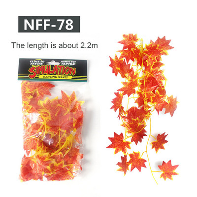 Αξεσουάρ τεχνητών φύλλων ερπετών Προσομοιωμένη διακόσμηση φύλλων για δεξαμενή ψαριών Ερπετοειδές κιβώτιο Περιβάλλον Διακόσμηση αξεσουάρ για κατοικίδια