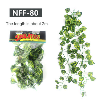 Αξεσουάρ τεχνητών φύλλων ερπετών Προσομοιωμένη διακόσμηση φύλλων για δεξαμενή ψαριών Ερπετοειδές κιβώτιο Περιβάλλον Διακόσμηση αξεσουάρ για κατοικίδια