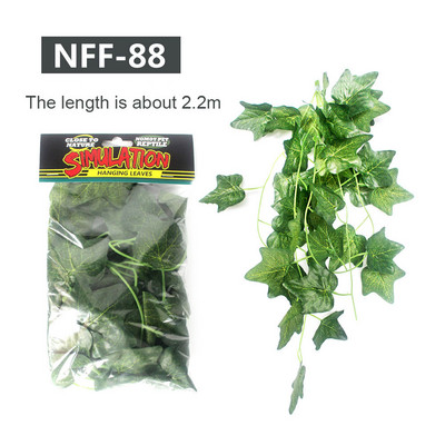 Αξεσουάρ τεχνητών φύλλων ερπετών Προσομοιωμένη διακόσμηση φύλλων για δεξαμενή ψαριών Ερπετοειδές κιβώτιο Περιβάλλον Διακόσμηση αξεσουάρ για κατοικίδια