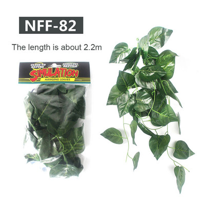 Αξεσουάρ τεχνητών φύλλων ερπετών Προσομοιωμένη διακόσμηση φύλλων για δεξαμενή ψαριών Ερπετοειδές κιβώτιο Περιβάλλον Διακόσμηση αξεσουάρ για κατοικίδια