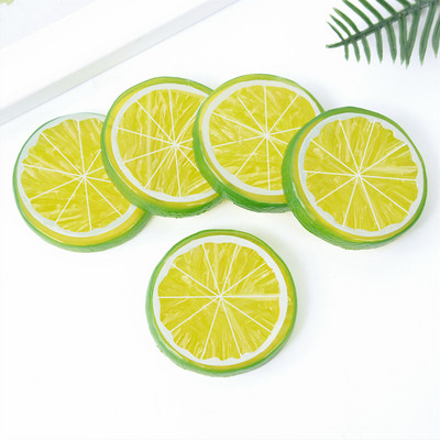 5/10 db műanyag citrom szelet mesterséges gyümölcs szimuláció hamis citrom szelet dísz esküvői parti dekoráció konyhai kellék barkács kézműves