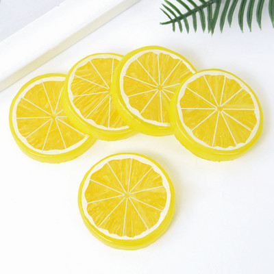 5/10 db műanyag citrom szelet mesterséges gyümölcs szimuláció hamis citrom szelet dísz esküvői parti dekoráció konyhai kellék barkács kézműves