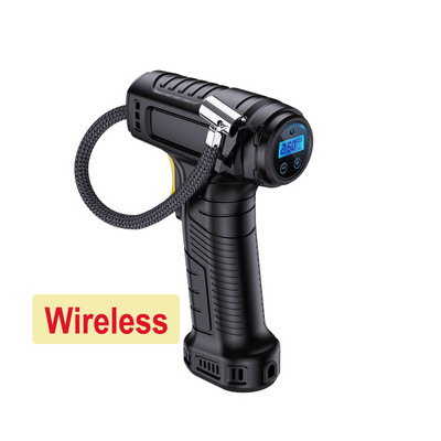 Φορητός αεροσυμπιεστής αυτοκινήτου 120W Ψηφιακός φουσκωτής ελαστικών Φουσκωτή αντλία αεραντλία Επαναφορτιζόμενος φουσκωτός ελαστικών μοτοσικλετών αυτοκινήτου