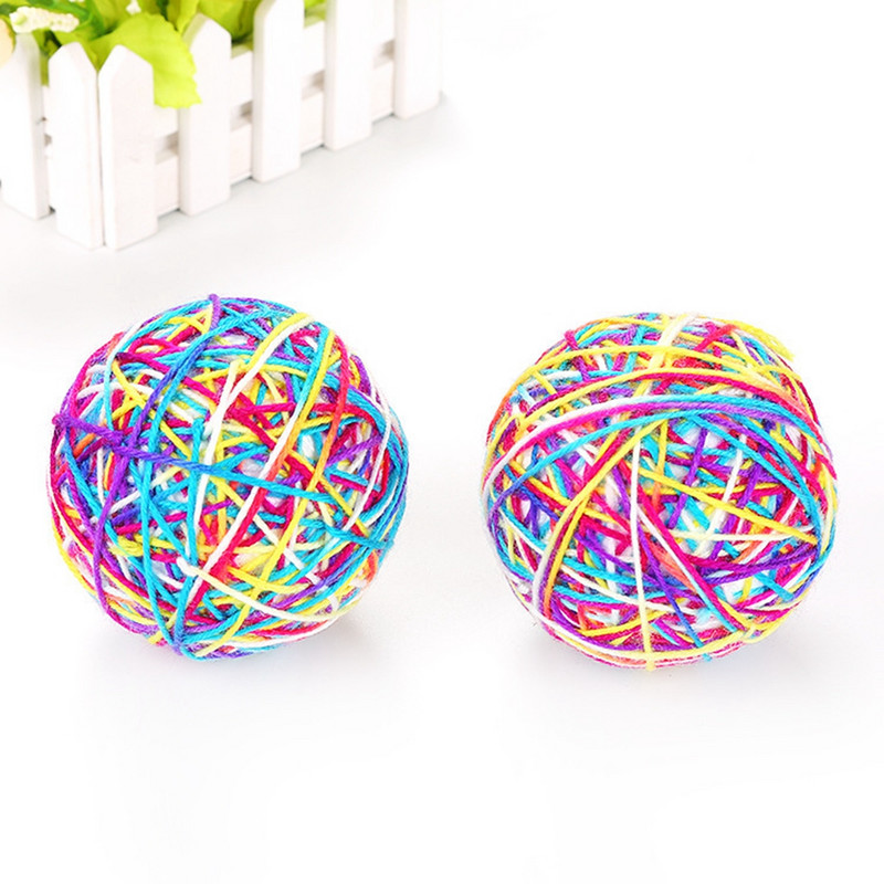 Legendog 1db macskagolyós játék színes gyapjúfonal macska rágógolyó cicaharapás labda benti macskáknak Interaktív eszközök Kisállatkellékek