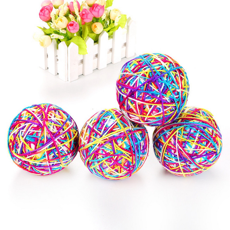 Legendog 1db macskagolyós játék színes gyapjúfonal macska rágógolyó cicaharapás labda benti macskáknak Interaktív eszközök Kisállatkellékek