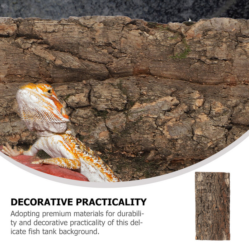 Επένδυση κρεβατιού Reptile Terrarium Bark Cork Reptiles Aquarium Background Tank Board