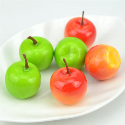15 τμχ τεχνητά φρούτα και λαχανικά Κόκκινο ή πράσινο μήλο για διακόσμηση γάμου Scrapbooking Simulation στεφάνι Fake Fruits