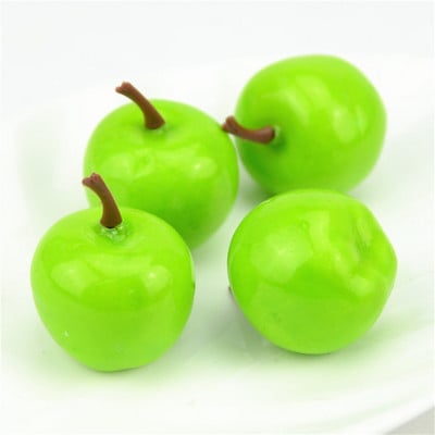 15 τμχ τεχνητά φρούτα και λαχανικά Κόκκινο ή πράσινο μήλο για διακόσμηση γάμου Scrapbooking Simulation στεφάνι Fake Fruits