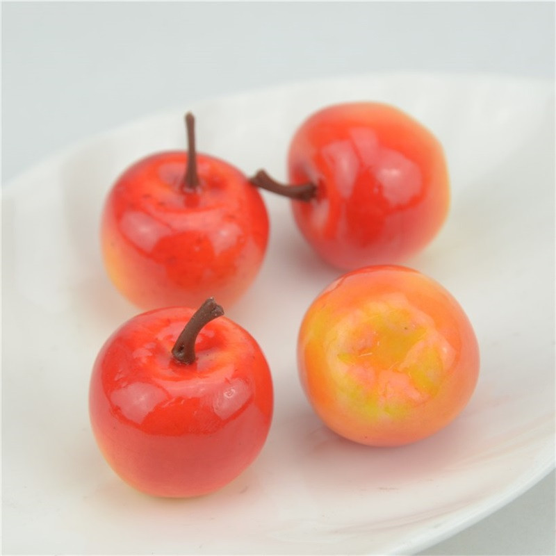 15db mesterséges gyümölcsök és zöldségek piros vagy zöld alma esküvői dekorációhoz Scrapbooking szimulációs koszorú hamis gyümölcsök