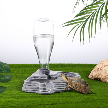 Хранилка за вода за костенурка Автоматичен резервоар за гекони Аксесоар Купа за влечуги Фонтан за хранене