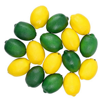 6PCS Artificial Lemons Simulation Lifelike Small Lemons Fake Fruit for Home Kitchen Wedding Party Photography