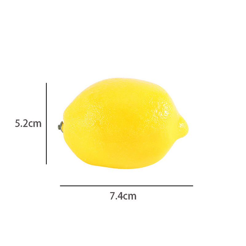 6 db mesterséges citrom szimuláció Élethű kis citrom hamis gyümölcs otthoni konyhához Esküvői party dekorációs fotózás