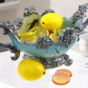 10 τμχ Fake Lemon Slice Artificial Fruit Highly Simulation Lifelike Model for Home Party Decoration πορτοκαλί