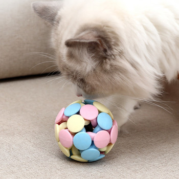 Legendog Bell Ball Toy Interactive Colorful Kitten Ball Toy Dog Toy Ball Cat Bite Toy Cat Toy Interactive Pet Supplies