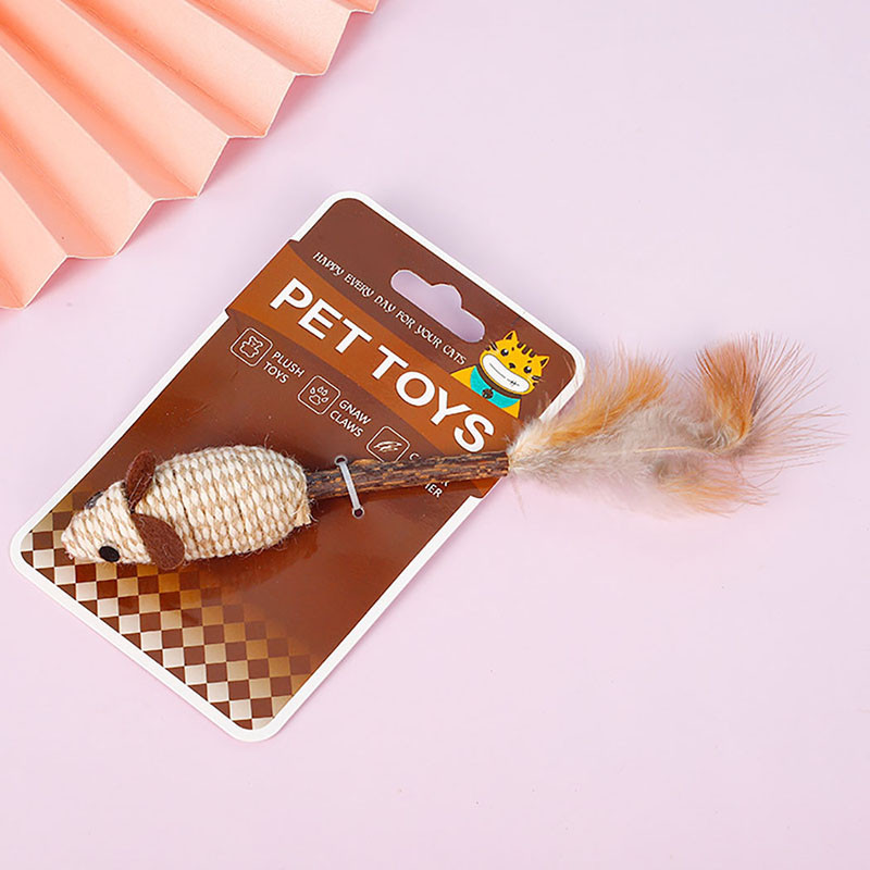 1db puha hamis egér macskajátékok toll Vicces játék játékok cicáknak Interaktív valósághű macskaegér játék rágójáték macskagyökér