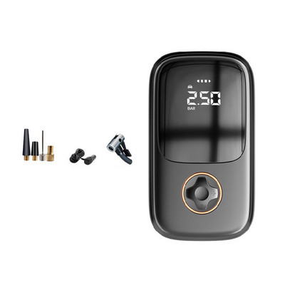 Digitális légszivattyú vezetékes/vezeték nélküli elektromos légkompresszor C típusú töltő gumiabroncs szivattyú, hordozható SUV motorkerékpárokhoz