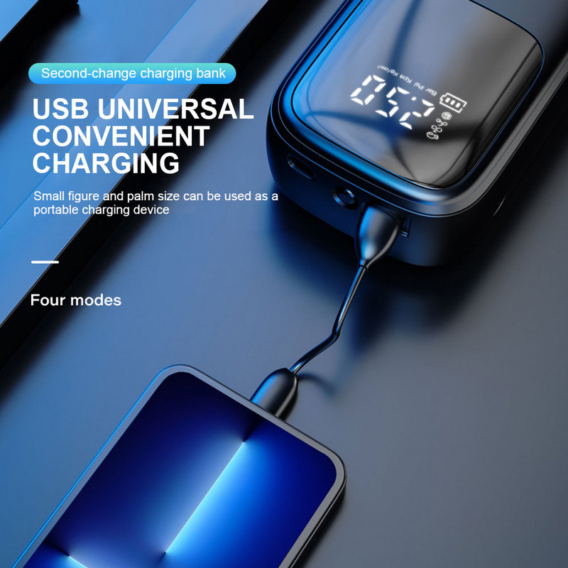 Digitális légszivattyú vezetékes/vezeték nélküli elektromos légkompresszor C típusú töltő gumiabroncs szivattyú, hordozható SUV motorkerékpárokhoz