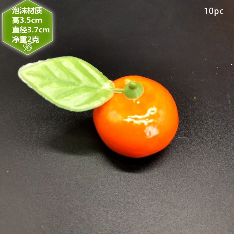 10 τμχ Simulation Fruit Foam Orange with Leaf Small Kumquat Fake Model Sugar Orange Model Decoration Home Shooting Props