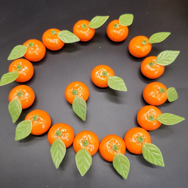 10 τμχ Simulation Fruit Foam Orange with Leaf Small Kumquat Fake Model Sugar Orange Model Decoration Home Shooting Props