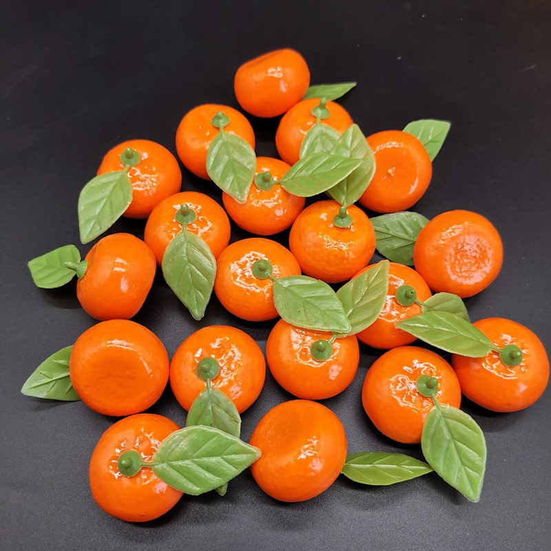 10 τμχ Simulation Fruit Foam Orange with Leaf Small Kumquat Fake Model Sugar Orange Model Decoration Home Shooting Props