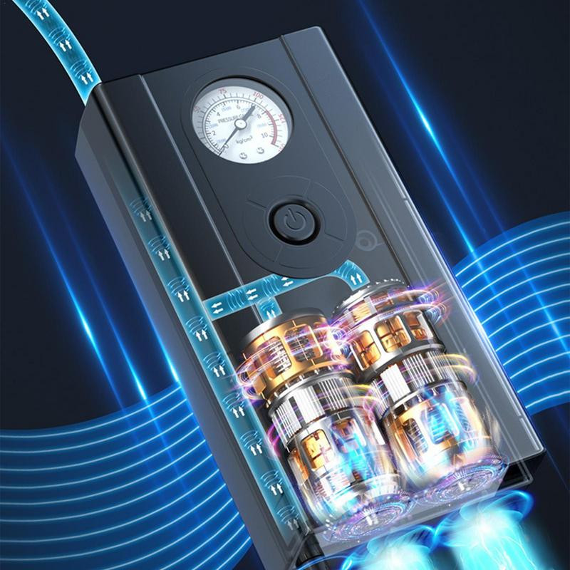 Hordozható légkompresszor 12V DC gumiabroncs felfújó légkompresszor autós légkompresszor szivattyú elektromos gumiabroncs motorkerékpár gumiabroncs