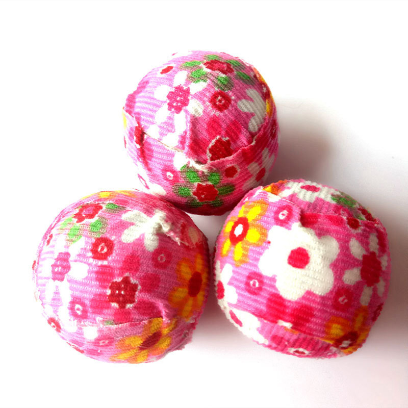 6 DB macskagolyókendő Hordozható kisállat szizál virágminta Puha macska megfogó golyós játék macska ugrató karmok köszörülési játék kisállat kellékek