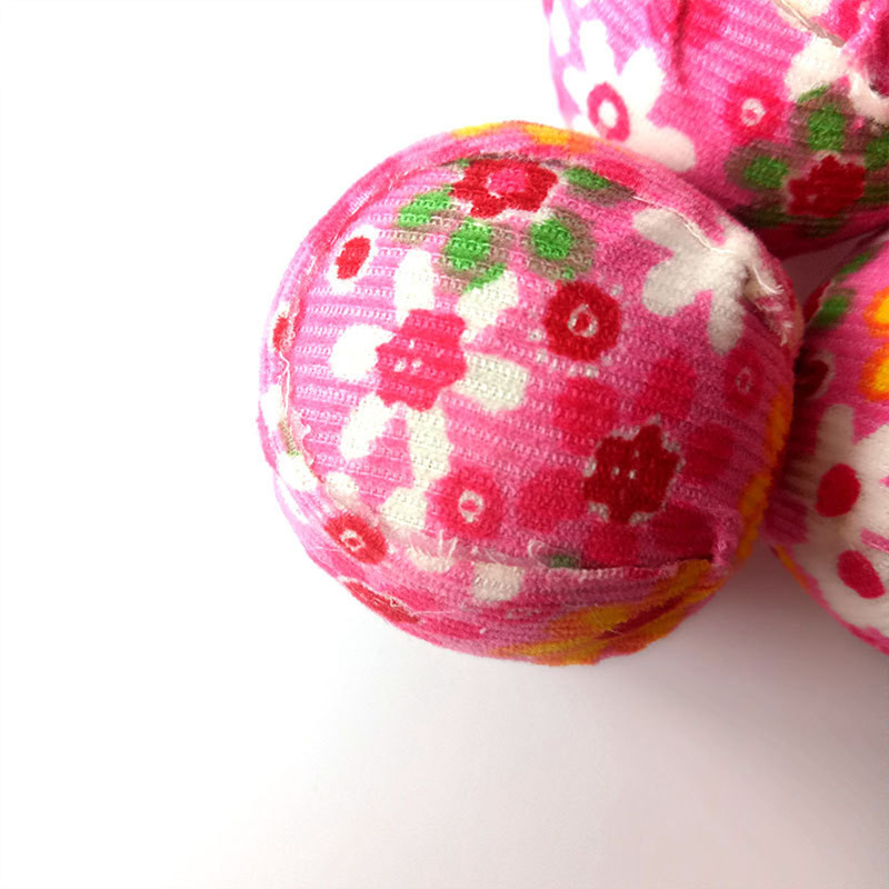 6 DB macskagolyókendő Hordozható kisállat szizál virágminta Puha macska megfogó golyós játék macska ugrató karmok köszörülési játék kisállat kellékek