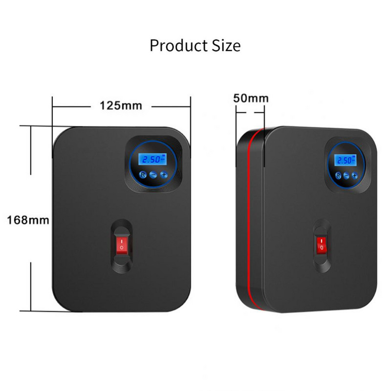 Vezeték nélküli autós légszivattyú 12V 150PSI hordozható motorkerékpárok kerékpár autó gumiabroncs légkompresszor mini felfújható szivattyú