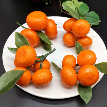 Προσομοίωση πορτοκάλια ζάχαρης με φύλλα διακοσμήσεις παραθύρων με φρούτα