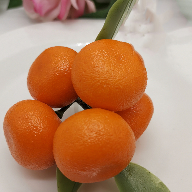 Szimulációs cukornarancs levelekkel Gyümölcs ablakdíszek fotó háttér kellékek Hamis homok mandarin lakberendezés