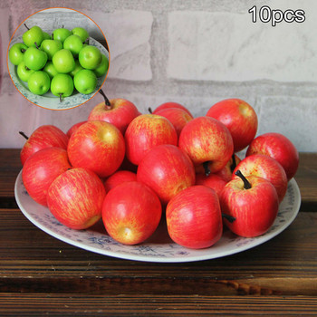 10 τμχ τεχνητός αφρός Μίνι μήλα Κόκκινο Πράσινο Προσομοίωση Faux Fruit DIY Crafts Στολίδια Φωτογραφικά στηρίγματα Διακόσμηση σπιτιού γάμου